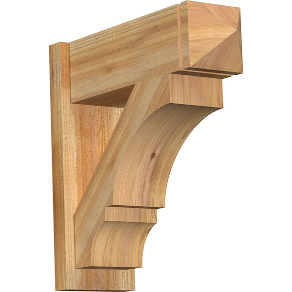 Ekena Millwork Balboa Rough Sawn Arts and Crafts Outlooker, Western Red Cedar, 8"W x 24"D x 24"H OUT08X24X24BOA03RWR - main
